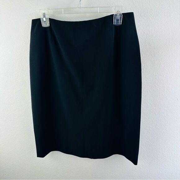 Brooks Brothers 346 Black Wool Blend Lined Pencil Skirt Size 10 - Picture 1 of 3
